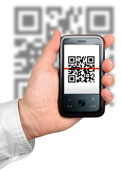 QR Code being scanned